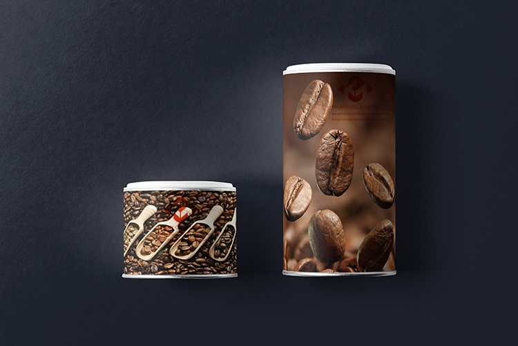 New design plastic lid paper cans packaging for coffee