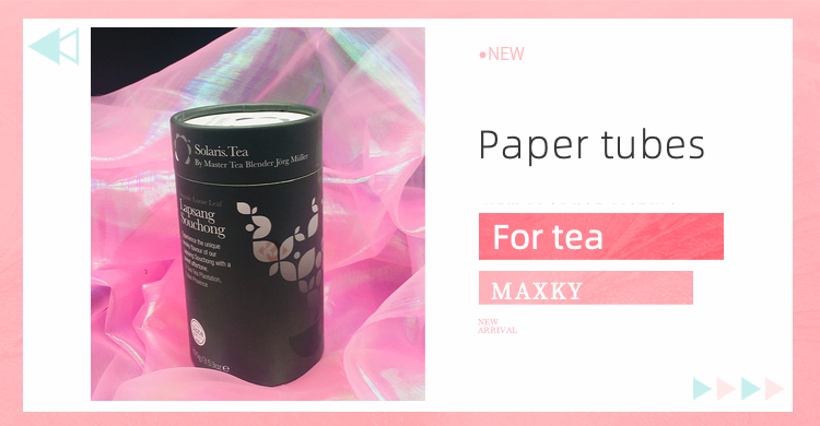 Tube d'emballage de thé en papier kraft