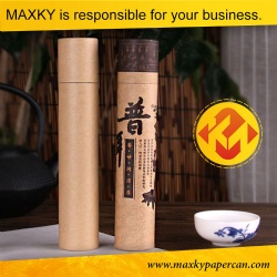 Round Kraft Paper Tube Box Packaging For Tea And T Shirt Gift Cylinder Box