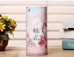 Colorful Printing Paper Tube Tea Packaging Box Cardboard Cylinders With Paper Lids