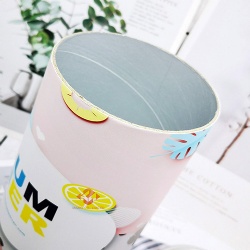 White metal lid  cardboard  paper cans packaging